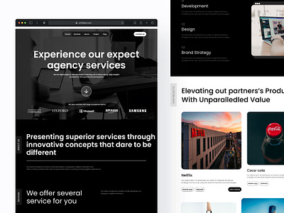 Advertising Agency Services Landing Page app branding design graphic design hero page landing page logo ui ux website
