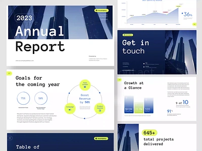 Accompany - Annual Report Presentation Deck after effects animation clean company deck design graphic design keynote layout motion motion graphics pitch deck pitchdeck powerpoint presentation reports slides