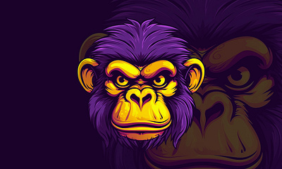 Monkey - eSport Logo esport illustrations logo mascot