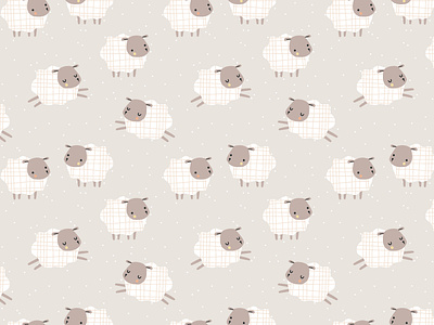 Kid's pattern with cute sheep baby collection baby pattern branding cute cute sheep design fabric design illustration kids lamb seamless pattern sheep