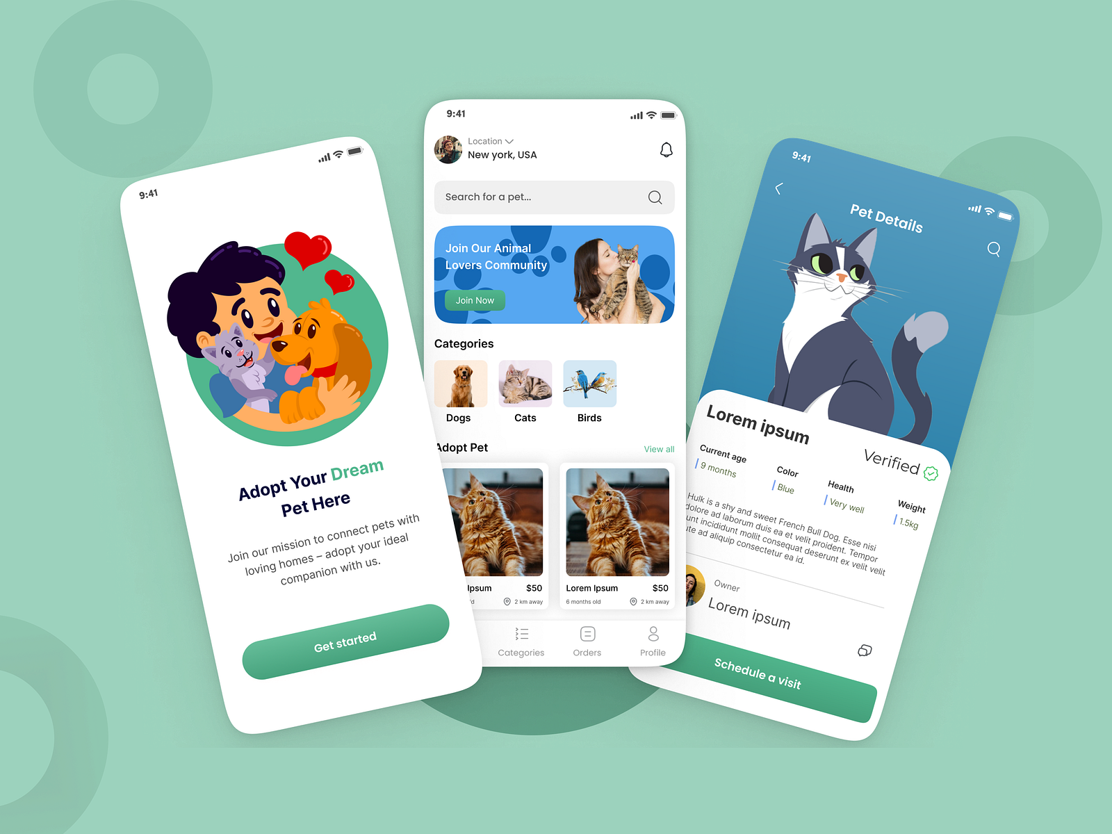 Pet adoption app UI UX design in figma by Ayan Khan on Dribbble