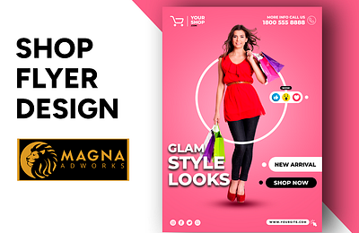 Shop Flyer Design brand design flyer graphic design photoshop shop shopping