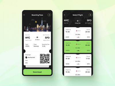 Boarding Pass, Flight Booking, Mobile App 024 airline app app design board boarding boarding pass dailyui 024 dailyui024 flight booking mobile mobile app mobile app design mobile boarding mobile ui pass ticket booking tickets