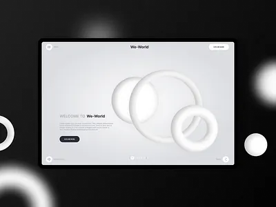 We-World Web Landing 3d animation branding christeena chumma chumma.design design graphic design illustration illustrator logo motion graphics ui