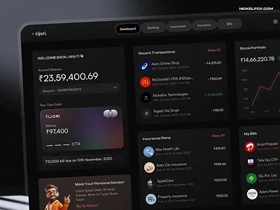 Modern Banking Platform bank banking banking app credit card crypto dashboard design finance finance app finance dashboard fintech insurance investing modern personal banking stocks transfers ui ux web design