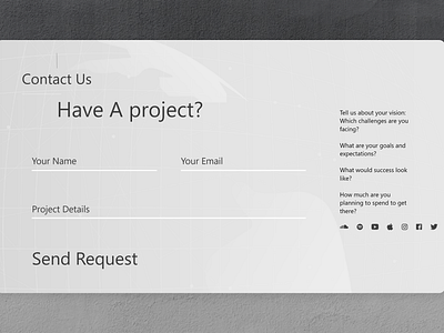 Contact Us Page Concept contactus landing page project section ui ux website