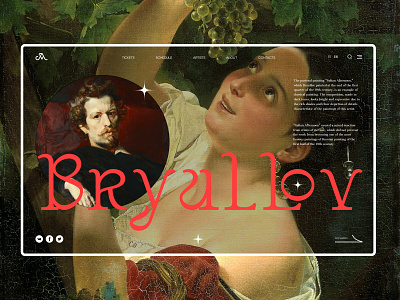 Bryullov Karl Pavlovich art artgallery artist bryullov karl pavlovich design graphic design land landig page landing minimalism museum painter ui музей