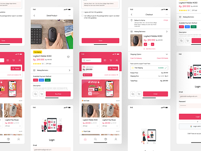 CODin - Cash on Delivery Mobile App branding cod commerce design e commerce feature mobile mouse red ui ui design uiux user interface ux