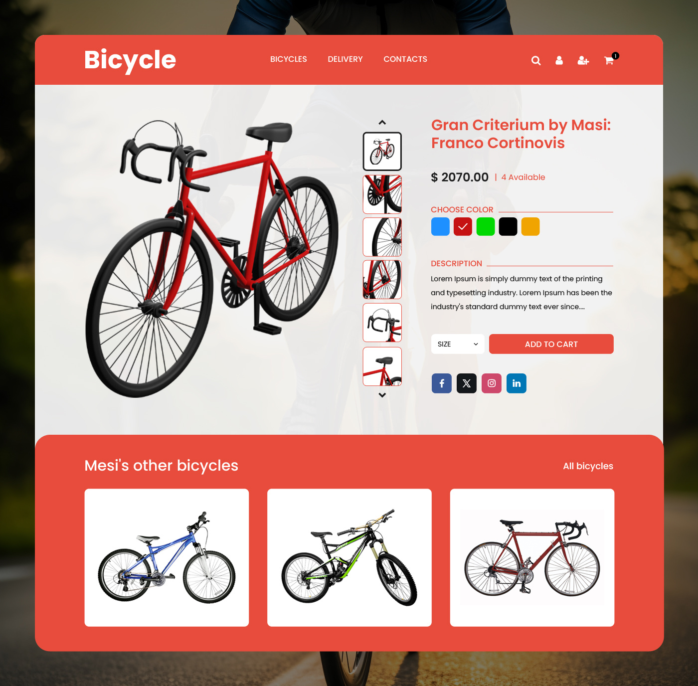 Bicycle eCommerce Product Page Design by WebDesk Solution on Dribbble