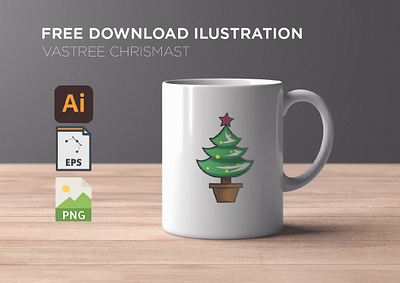 Free Download Ilustration Vas Tree Christmas flower