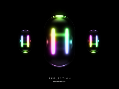 Reflection 3d animation design glass reflection refraction render webshocker website