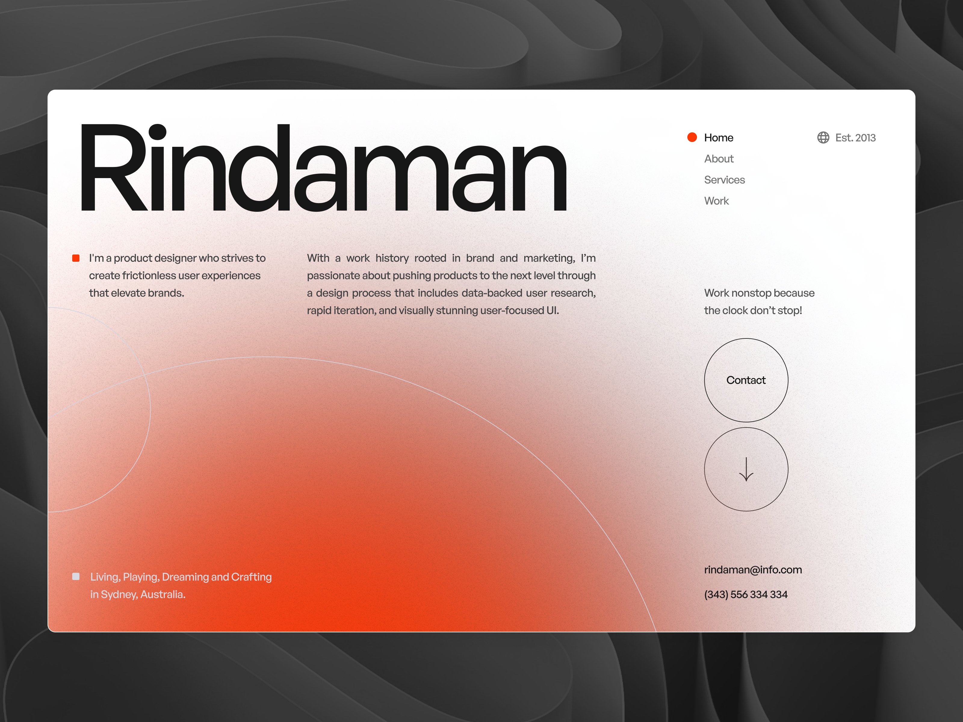 Personal Website - Rindaman brutalist concept design graphic design hero section line art personal branding personal portfolio personal web portfolio web portofolio rindaman ui user interface ux web design web portfolio website website design website portfolio