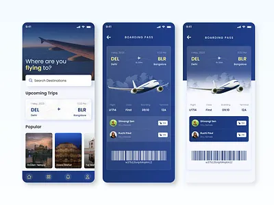Flight booking app design appdesign design glassmorphism productdesign ui