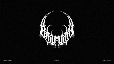 BADMOON | tattoo lettering black metal art black metal logo black metal logo design branding calligraphy death metal logo design gnoizm illustration lettering logo metal logo ui