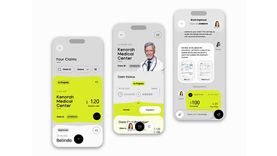 App Design for Medical Center aesthetic aesthetic ui app design app ui clean ui design medical app ui ui ux