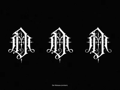 DER MELASSE | black metal emblems black metal art black metal logo black metal logo design branding calligraphy death metal logo design gnoizm illustration lettering logo metal logo ui