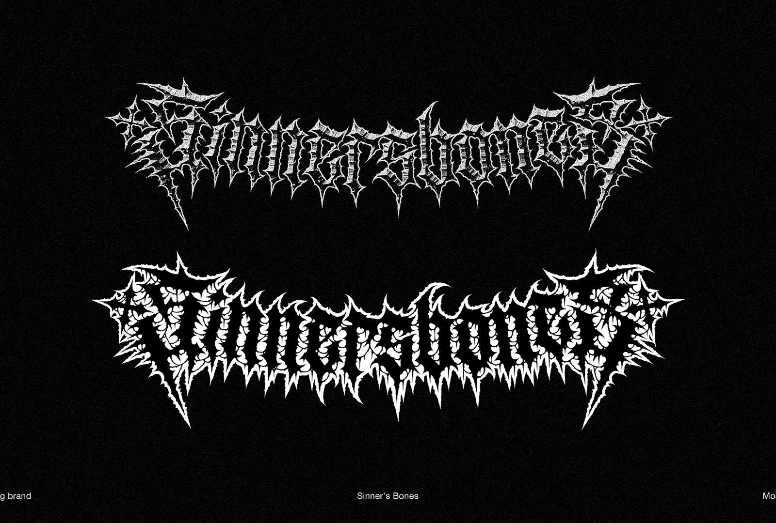 Sinner's Bones | death metal logo by Thomas Bokler (GNOIZM) on Dribbble