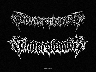 Sinner's Bones | death metal logo black metal art black metal logo black metal logo design branding calligraphy death metal logo design gnoizm illustration lettering logo metal logo ui