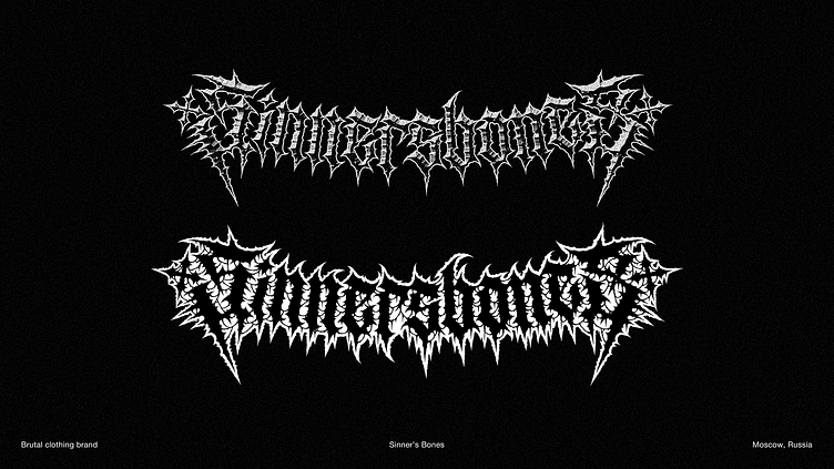 Sinner's Bones | death metal logo by Thomas Bokler (GNOIZM) on Dribbble