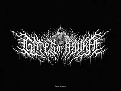 GATES OF ASURA | metal logo black metal art black metal logo black metal logo design branding calligraphy death metal logo deathcore design gnoizm illustration logo metal logo ui