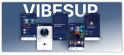 VibesUp (Music Player) - UI Design 3d adobe xd animation branding designs figma graphic design logo motion graphics musicplayer ui ui ux