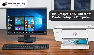 HP DeskJet 3755 Bluetooth Printer Setup on Computer hp bluetooth printer setup hp printer bluetooth setup