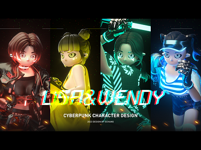 LISA&WENDY 3d graphic design typography