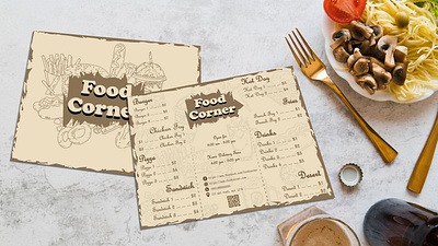 Restaurant menu card design branding graphic design illustration menu card design