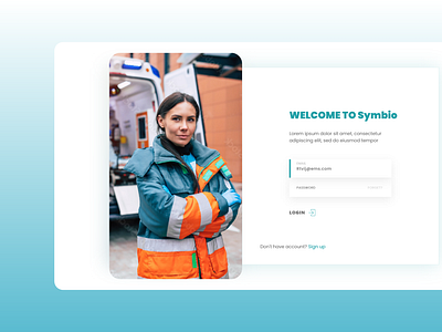 EMS Service Web App design ems healthcare service symbio ui ux visualconcept webapp