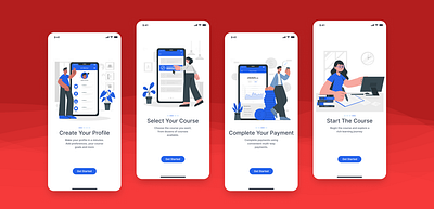 Innovative Course Onboarding Design app design design figma graphic design instructional design ui visual design