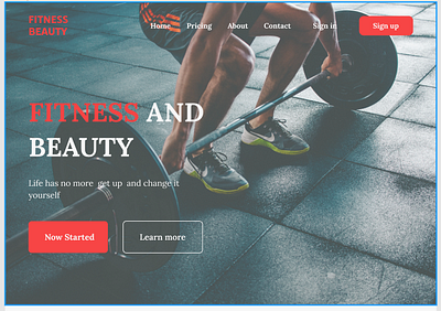 Fitness And Beauty Website UI UX app app design branding design graphic design illustration logo motion graphics ui ux vector web design