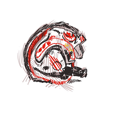 red5 Illustration design drawing illustration logo procreate rendering sketch star wars
