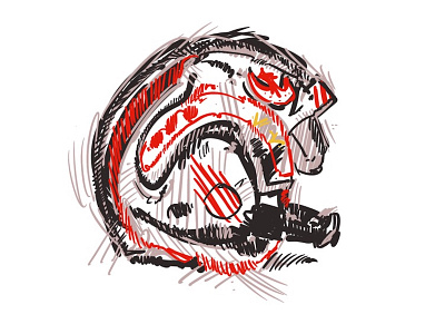 red5 Illustration design drawing illustration logo procreate rendering sketch star wars