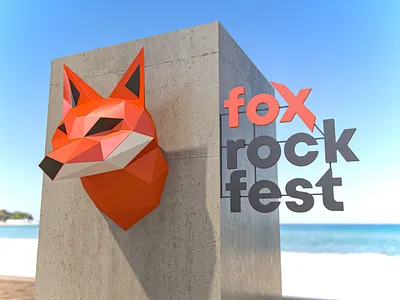 fox rock fest activity 3d activity design fest design fox rock fest activity posm design