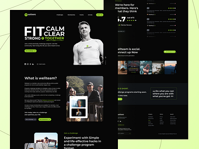 Wellteam website design design fitness health template tracking ui uiux ux design viva viva ux vivasoft vivaux website wellteam