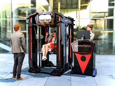 VR Terminal 3d activity design branding logo posm design virtual reality vr terminal