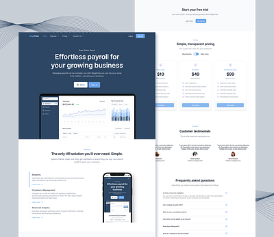 WageFlow: Payroll Solution for SME's figma landing page responsive design ui uiux ux design