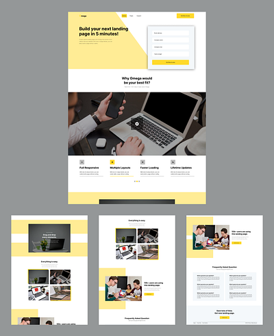 landing page graphic design ui