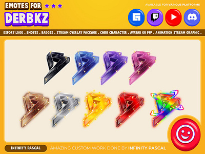 Custom Twitch Badges🌈 animation custom emotes twitch customdesign discord emotes facebook emotes graphic design illustration logo loyalty badges photoshop twitch twitchemotes youtube emotes