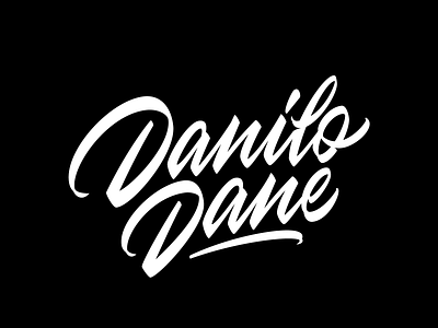 Danilo Dane calligraphy font lettering logo logotype typography vector