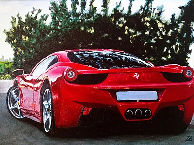 Ferrari my oil paintingы ferrari 250 gt berlinetta ferrari 458 illustration my hobbies oil painting