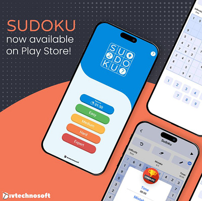 Lets explore our SUDOKU App - Play & Enjoy! branding graphic design ui