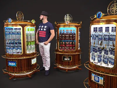 Выбери свое место силы 3d alcohol pallet branding five lakes display husky display logo posm design white birch display выбери свое место силы