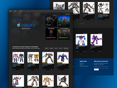 Hasbro Pulse - Transformers Website Design design ui ux website design websitedesign