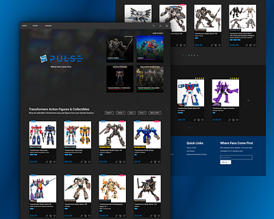 Hasbro Pulse - Transformers Website Design design ui ux website design websitedesign