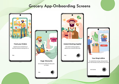 Grocery App-Onboarding Screens groceryapp onboarding screens ui uiux