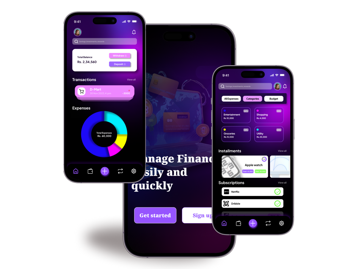 Finance App app dailychallenge finance ios ui uiux ux