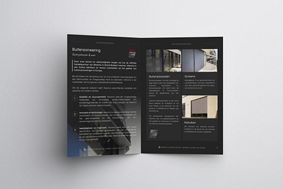 Brochure for interior store branding brochure dark mode design folder graphic design interior logo