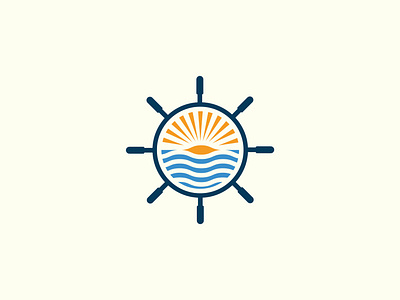Nautical Logo branding design graphic design identity letters logo logodesign logomark logotype nautical logo simple sun logo wave logo