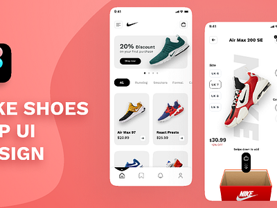 Product design of shoes in figma. adobe adobe xd design animation design designing figma figma design graphic design mobile mobile ui mobile ui design product product design shoes shoes design ui ux xd